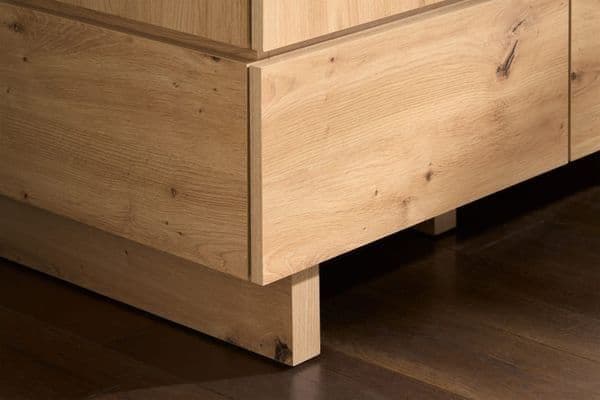 Texas artisan oak effect double wardrobe with two doors and two drawers