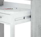 Turin Arctic White & Concrete Grey Extending Desk – Dressing or Console Table