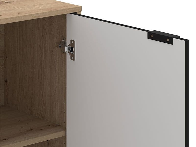 Vilamoura Artisan Oak & Black Small Sideboard