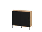 Vilamoura Artisan Oak & Black Small Sideboard