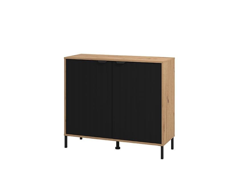 Vilamoura Artisan Oak & Black Small Sideboard