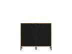 Vilamoura Artisan Oak & Black Small Sideboard