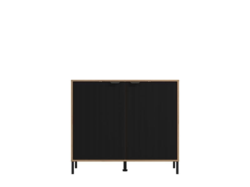 Vilamoura Artisan Oak & Black Small Sideboard