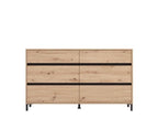 Zavaro Oak Effect Extra-Wide Chest – 6 Drawers