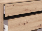 Zavaro Oak Effect Extra-Wide Chest – 6 Drawers